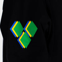 Black Relaxed Fit Vincey Diamond T-Shirt