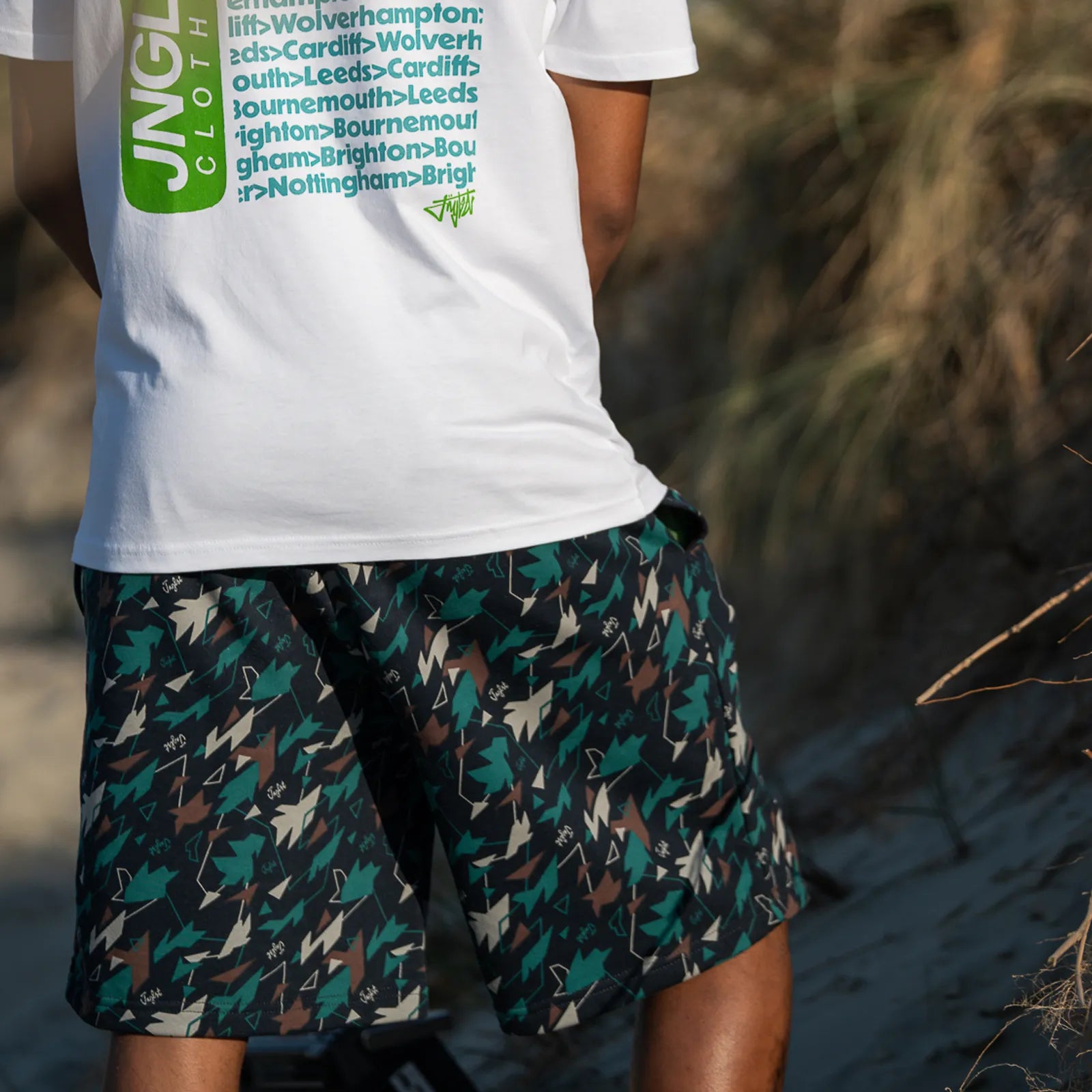 Jnglst Cotton Shorts - Dark Green Camo