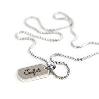 Silver jnglst Dog tag necklace