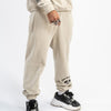 Sand coloured French Terry streetwear tracksuit jogger bottoms