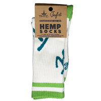 Jnglst X THTC White and Green Hemp Socks