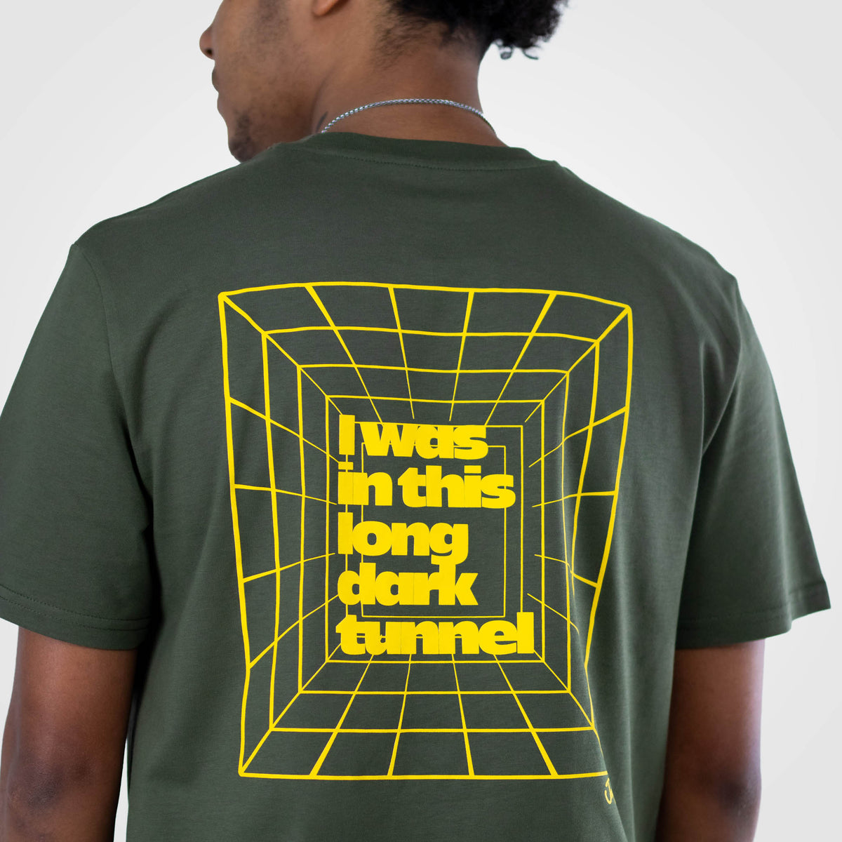 Junglist in our Long dark tunnel t-shirt back