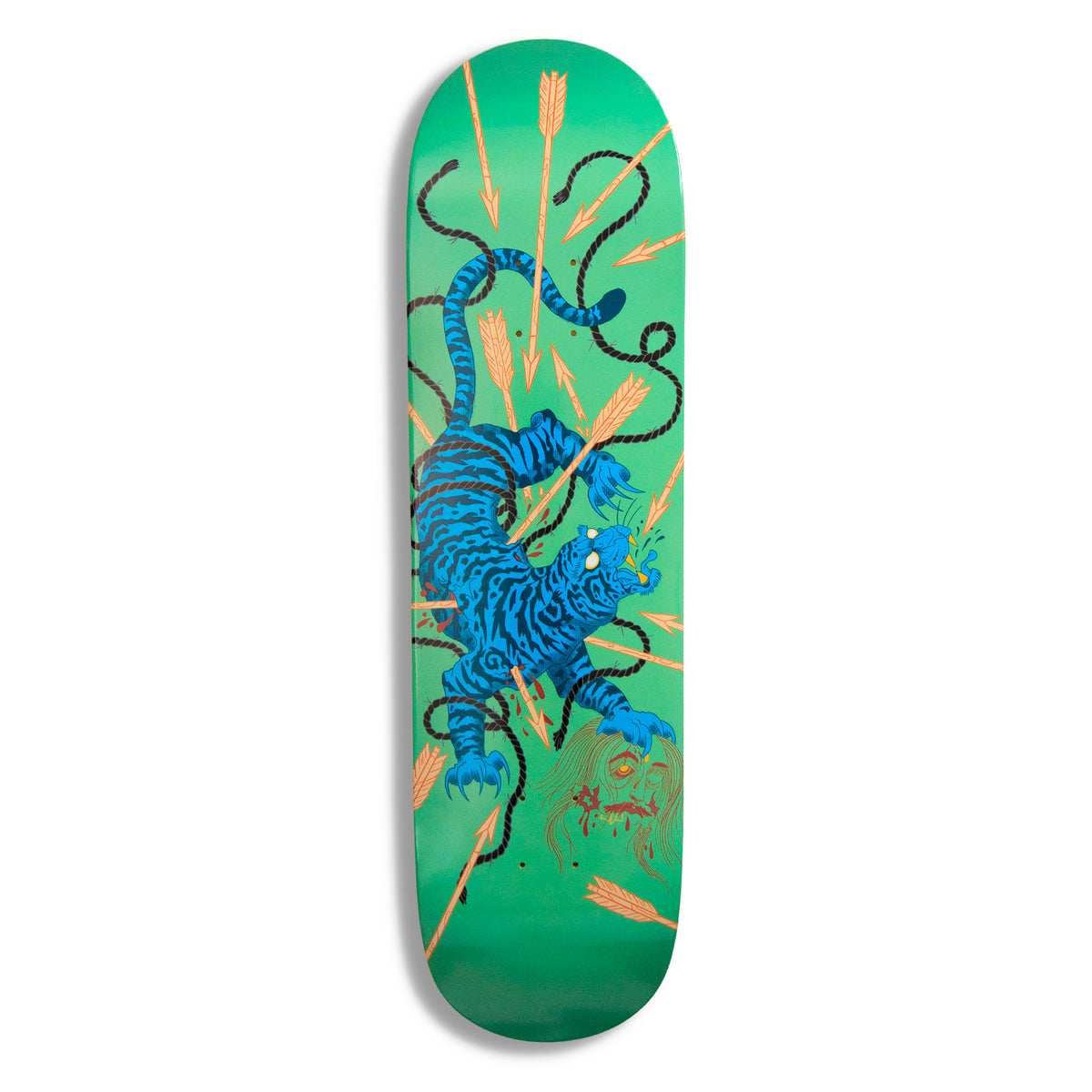 The Triple 3 Green Tiger Skate Deck