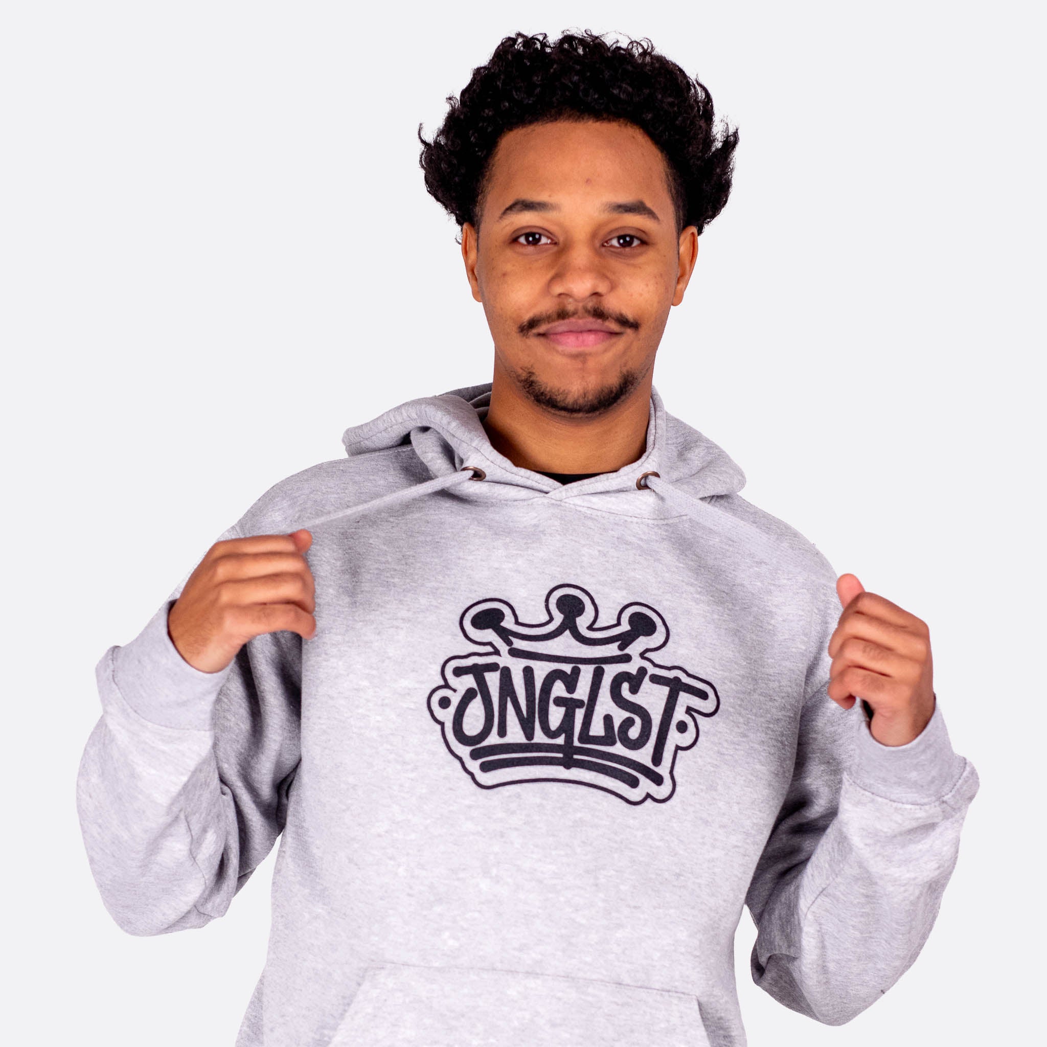 Grey Junglist Crown Pullover Hoody