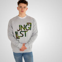 JNGLST grey sweatshirt worn by Junglists