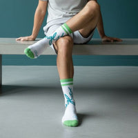 Model wearing THTC Jnglst Socks