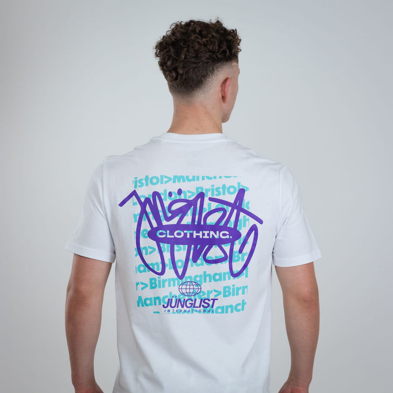 International Junglist tour UK tour white t shirt