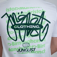 International Junglist T-Shirt back print in green