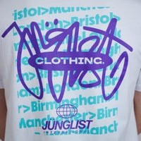 International Junglist tour UK logo on back of white t shirt