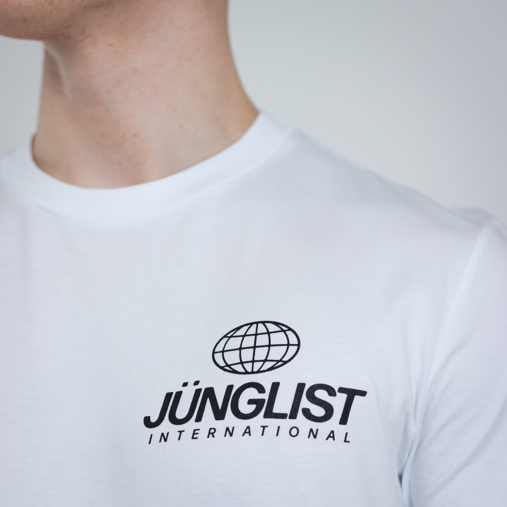 International Junglist T-Shirt close up of front print