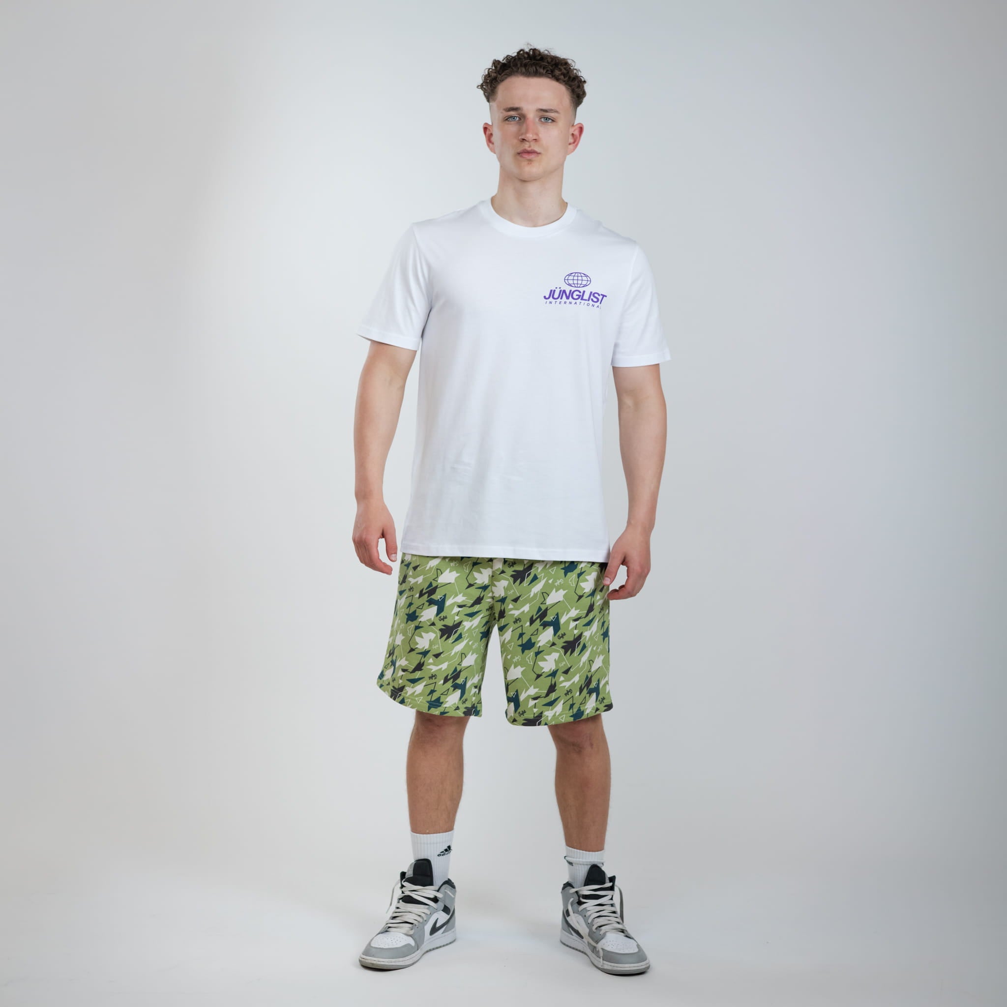 International Junglist tour UK with camo shorts