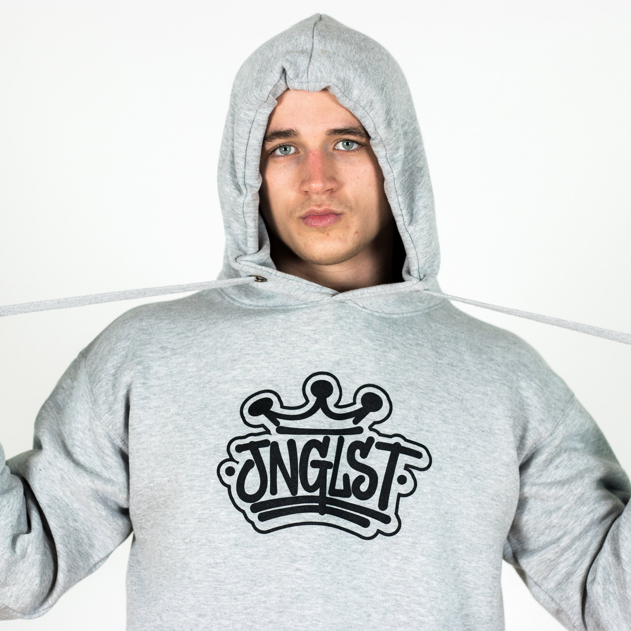Grey Junglist Crown Pullover Hoody