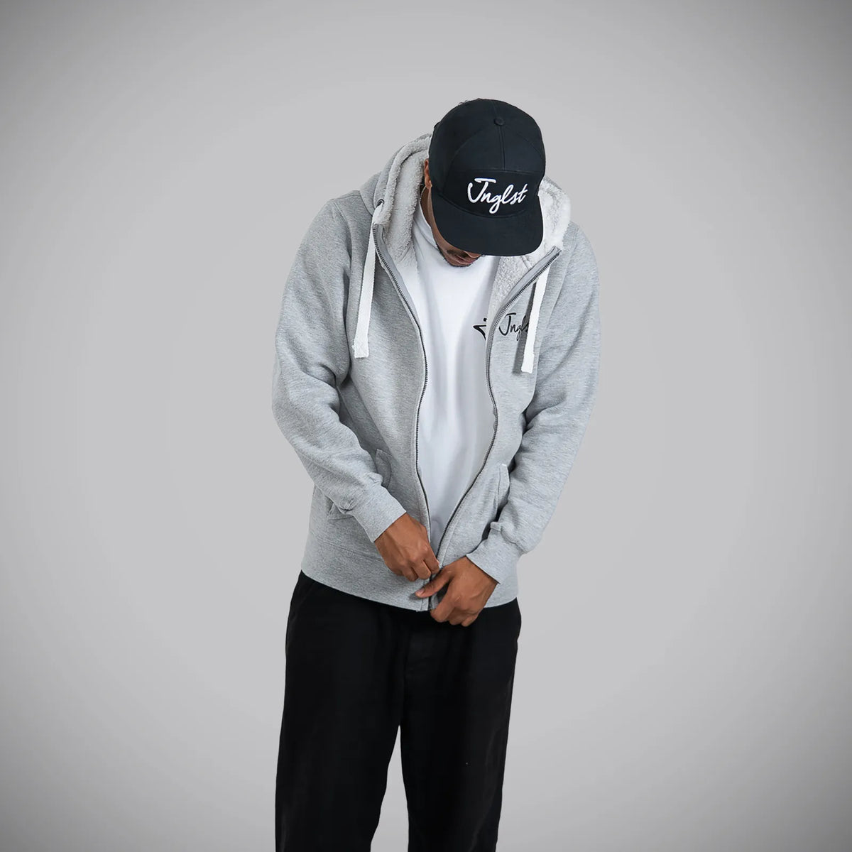 Jnglst Roots Grey Zip Hoody Front