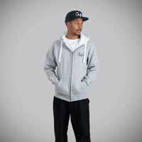 Jnglst Roots Grey Zip Hoody Lined Warm Streetwear