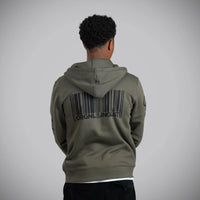Jnglst Barcode Khaki Hoody Back Print