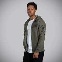 Jnglst Barcode Khaki Hoody For DnB Heads