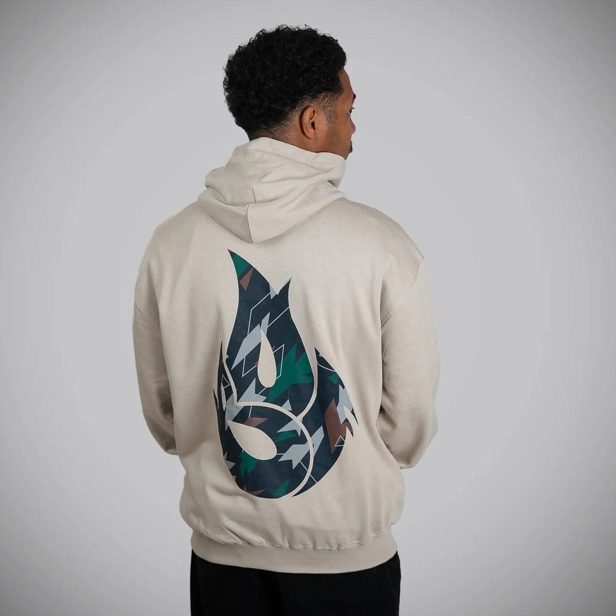 Jnglst Born Outta Fire Drum and Bass Collab Hoody Back Print