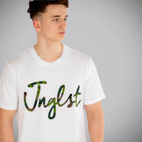 Jnglst Camo Script White T-Shirt