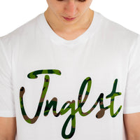 Jnglst Camo Script White T-Shirt