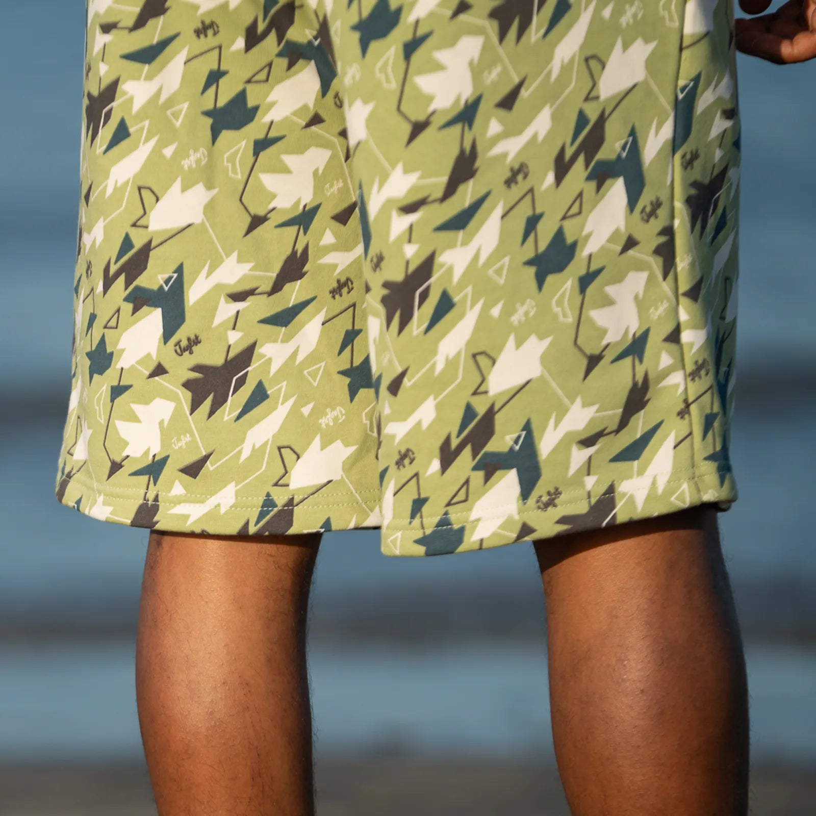 Jnglst Cotton Shorts - Light Green Camo