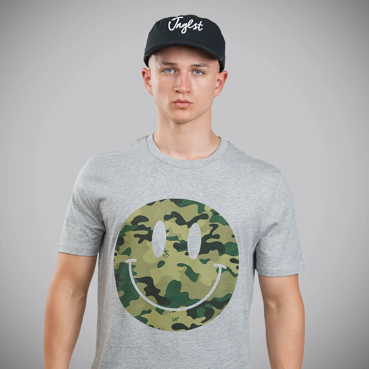 Camo Jnglst Smiley Grey T-Shirt Raver