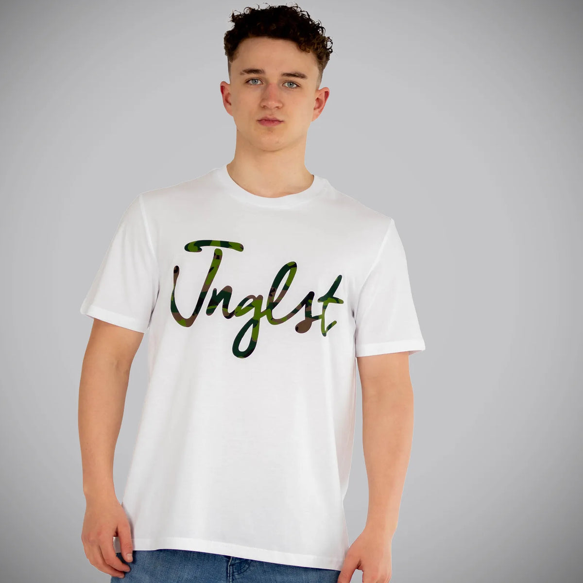 Jnglst Camo Script White T-Shirt
