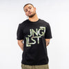 Black T-Shirt and Green Junglist Pattern