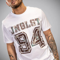 JNGLST 94 Brown Camo on White T-Shirt