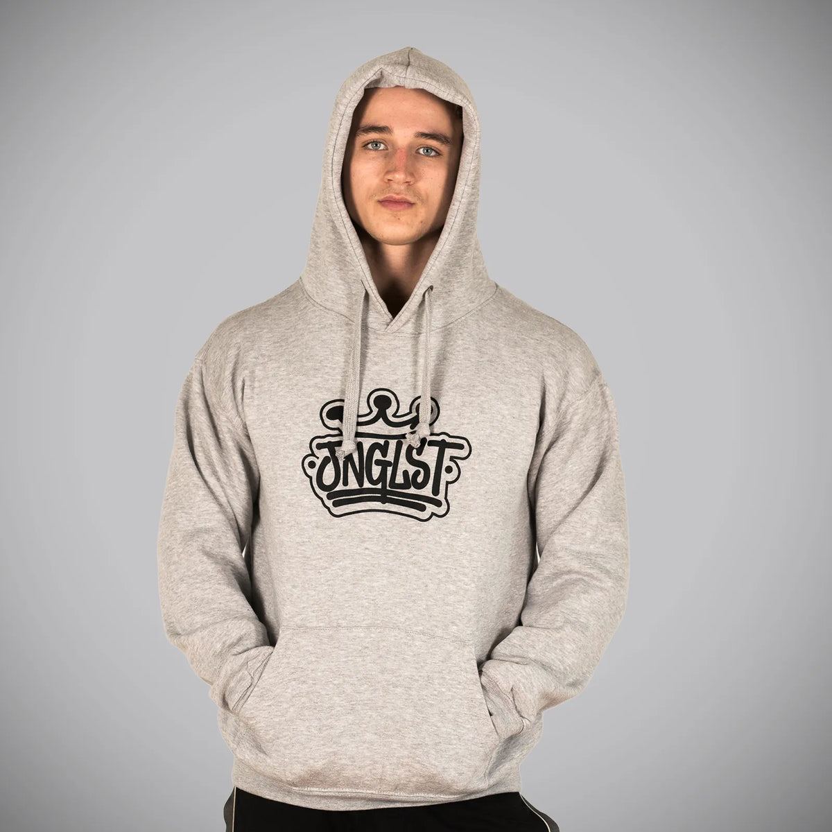 Grey Junglist Crown Pullover Hoody
