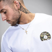White Long Sleeve Junglist Vinyl T-Short