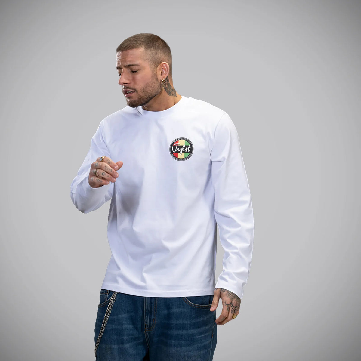 Roots Up White Long Sleeve T-Shirt