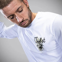 White Junglist Splatter Long Sleeve T-Shirt