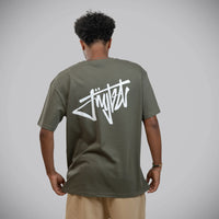 Jnglst Clothing khaki back t shirt print