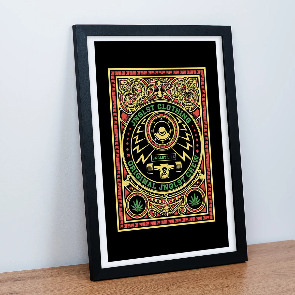 Jnglst Life Art Print Black Frame