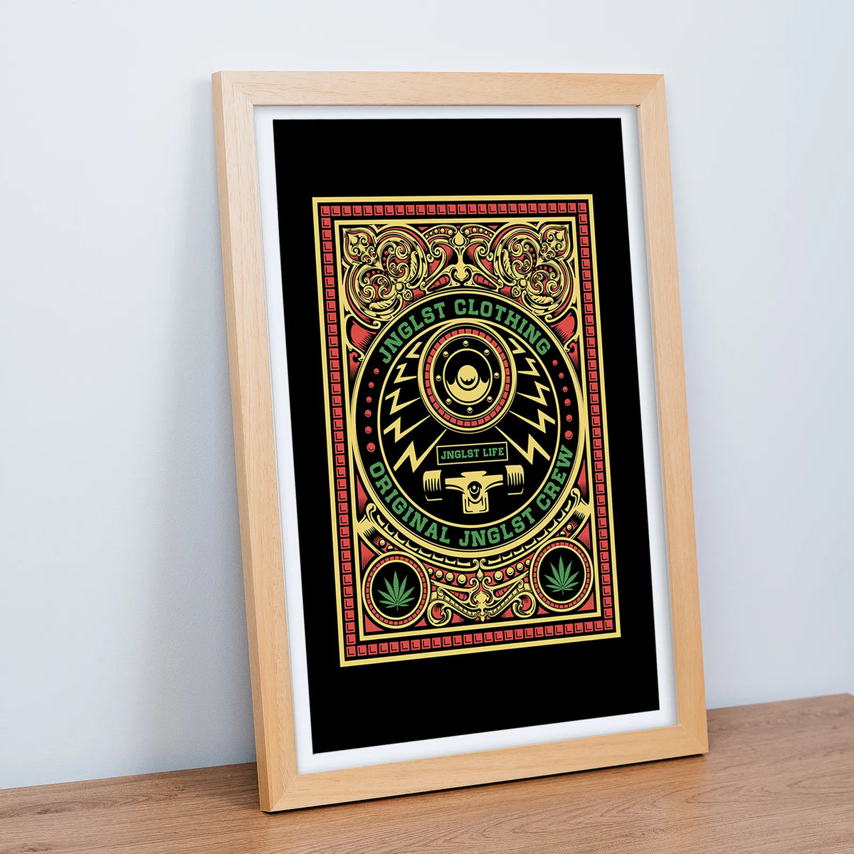 Jnglst Life Art Print Wooden Frame