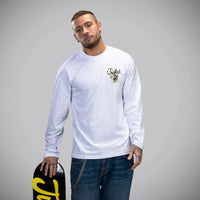 White Junglist Splatter Long Sleeve T-Shirt