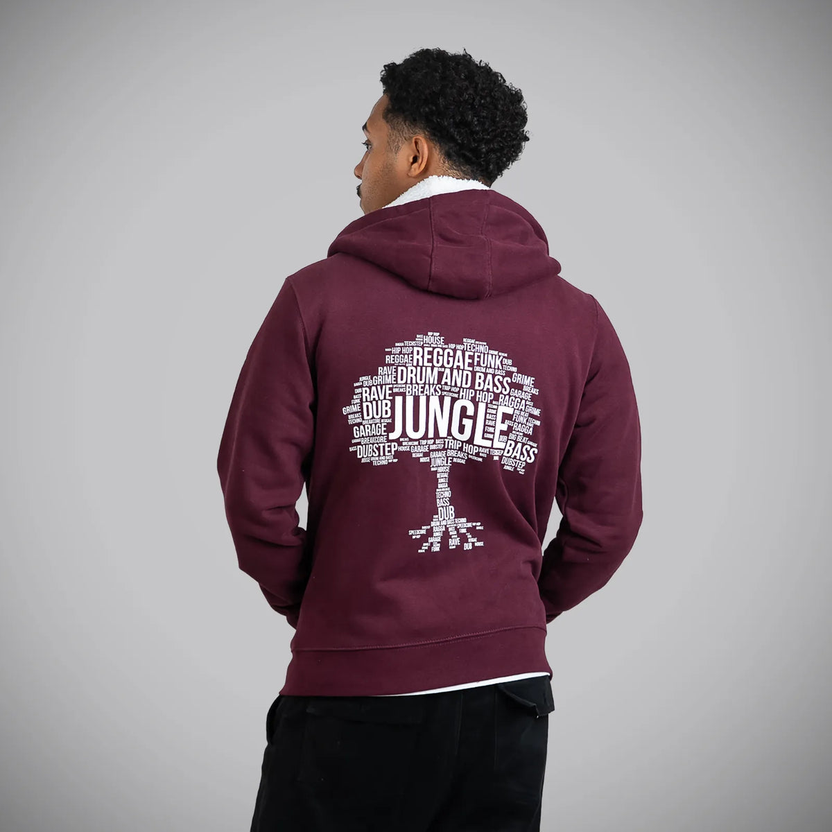 Jnglst Maroon Roots Sherpa Hoody