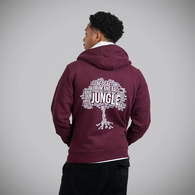 Jnglst Maroon Roots Sherpa Hoody