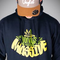 Navy Junglist Massive Pullover Hoody