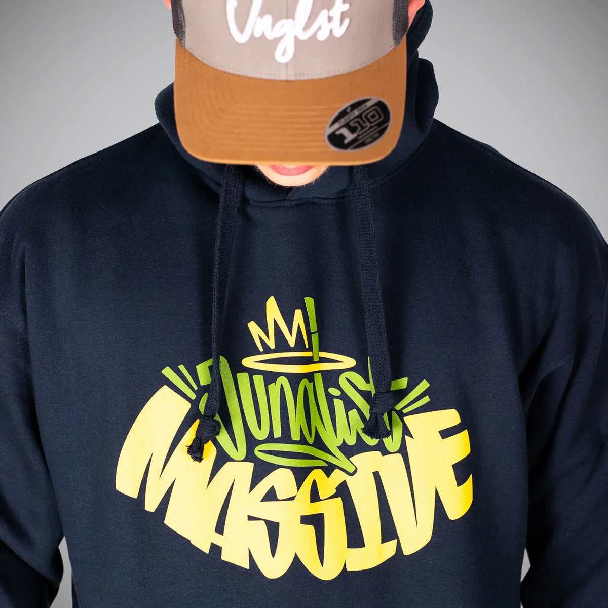 Navy Junglist Massive Pullover Hoody