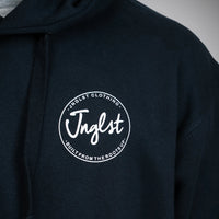 Roots Up Navy Junglist Hoody Close Up