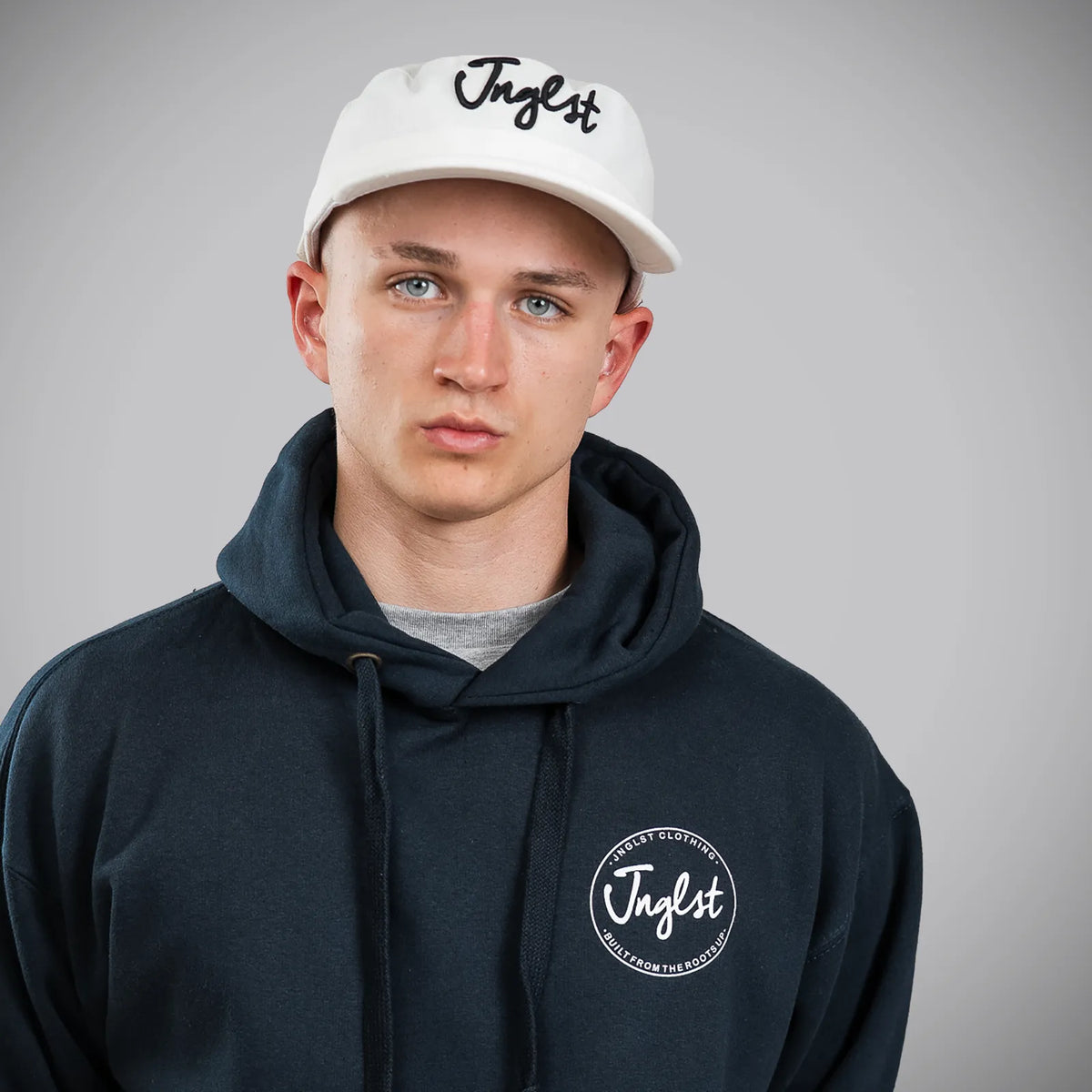 Roots Up Navy Junglist Hoody Front Badge