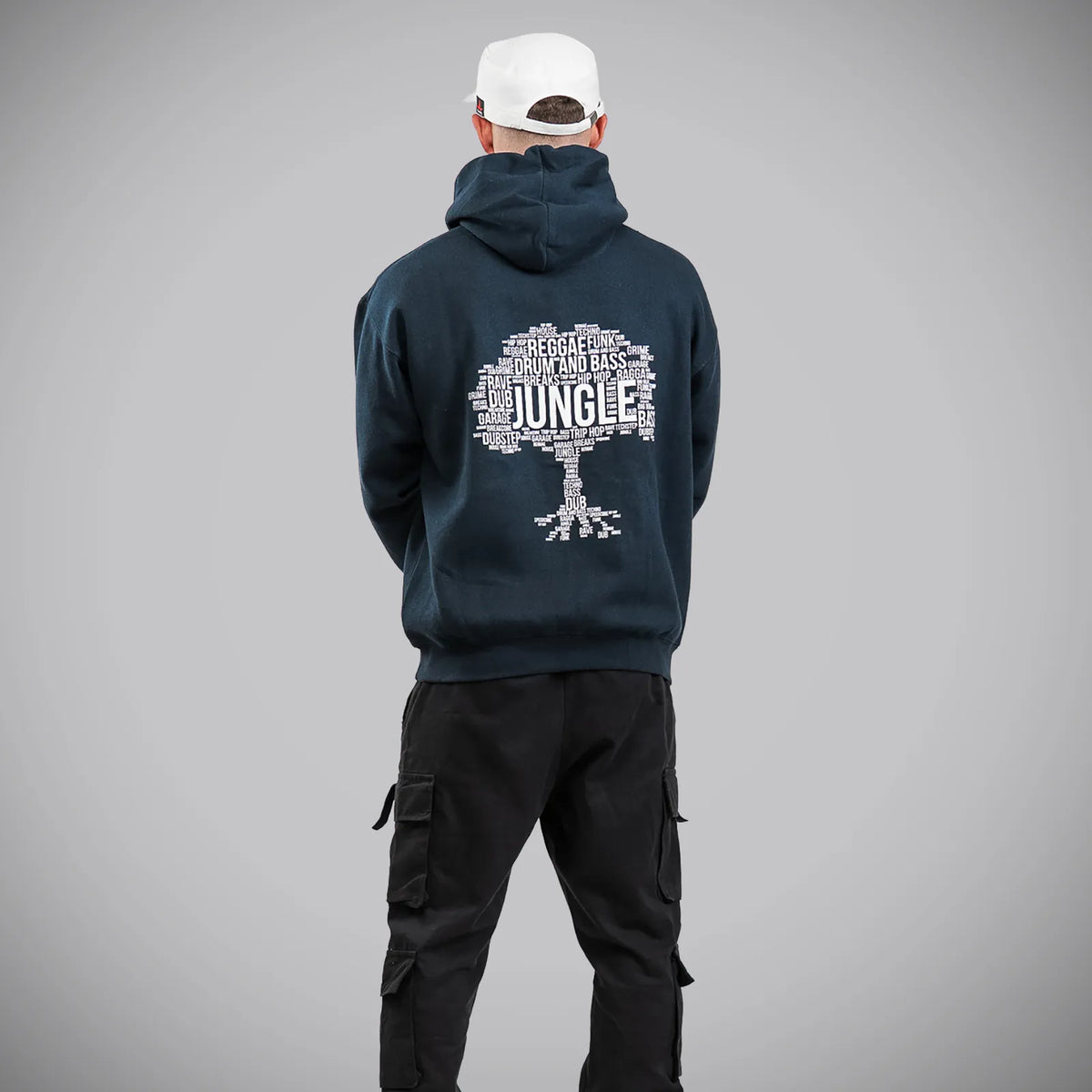 Roots Up Navy Junglist Hoody History Genre