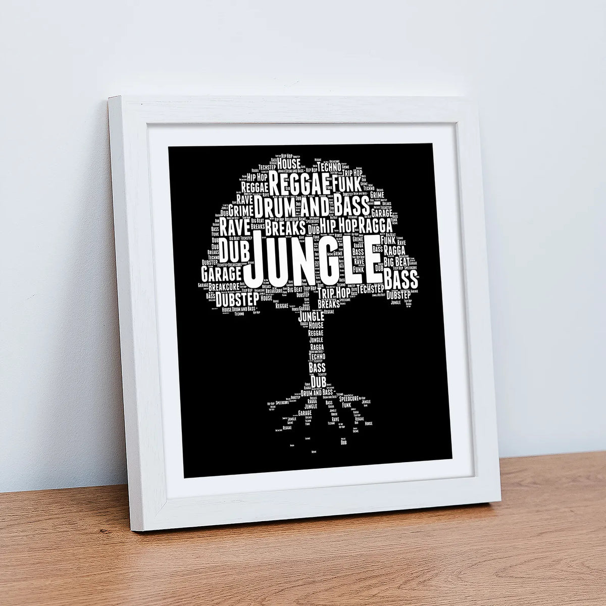 Jnglst Fine Art Print White Frame