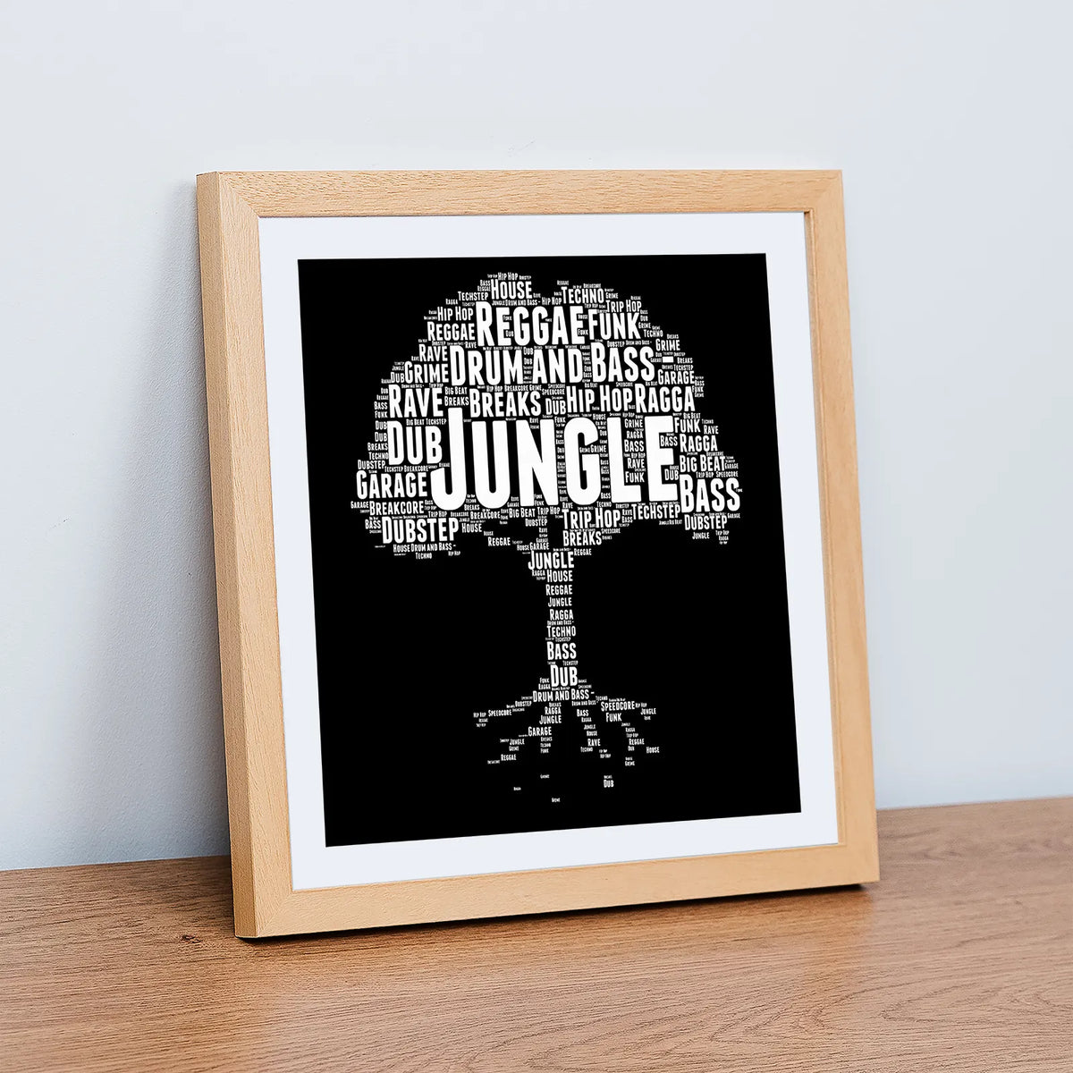 Jnglst Fine Art Print Wooden Frame