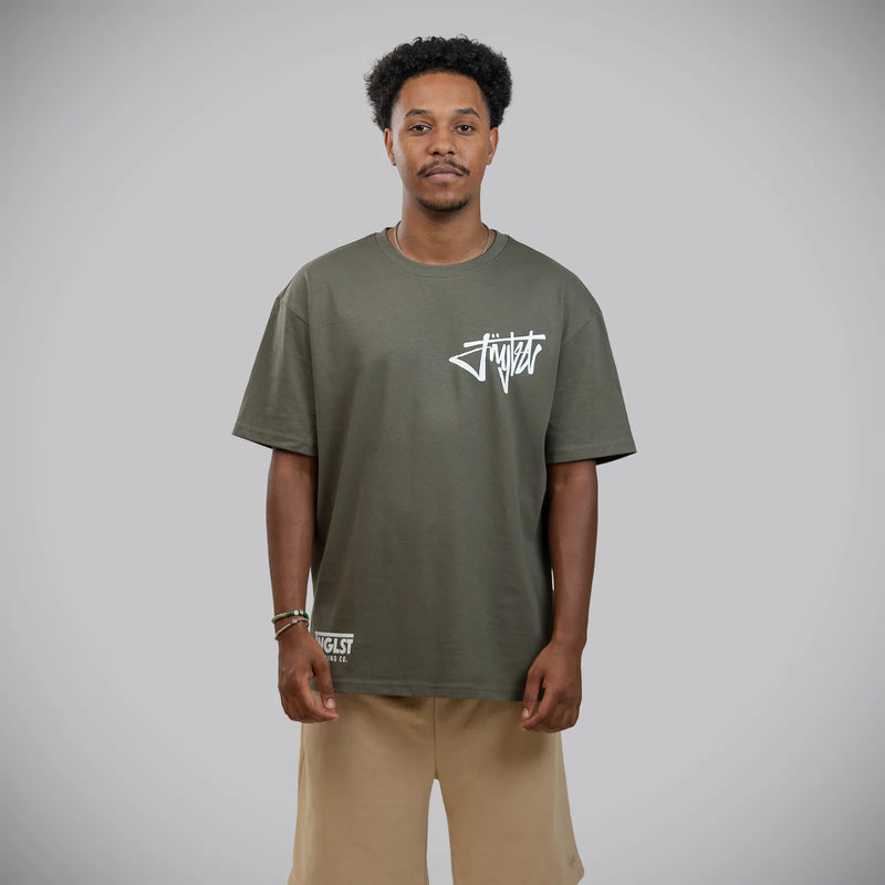 Jnglst Clothing khaki t shirt front print