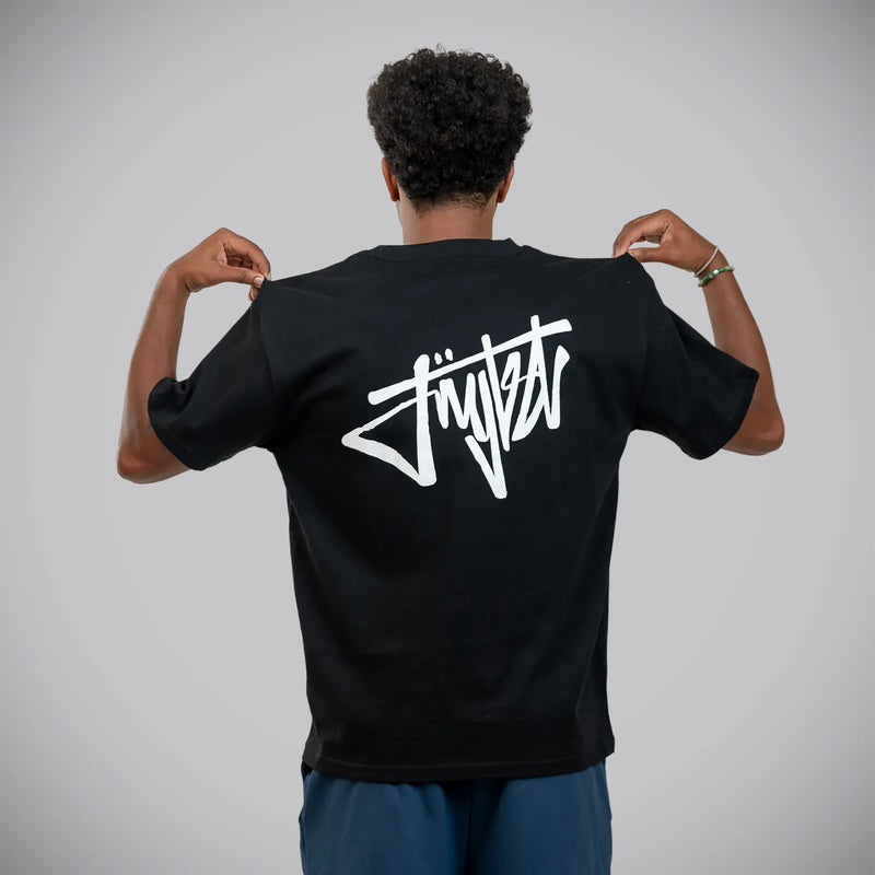 Jnglst Clothing back screen print script t shirt