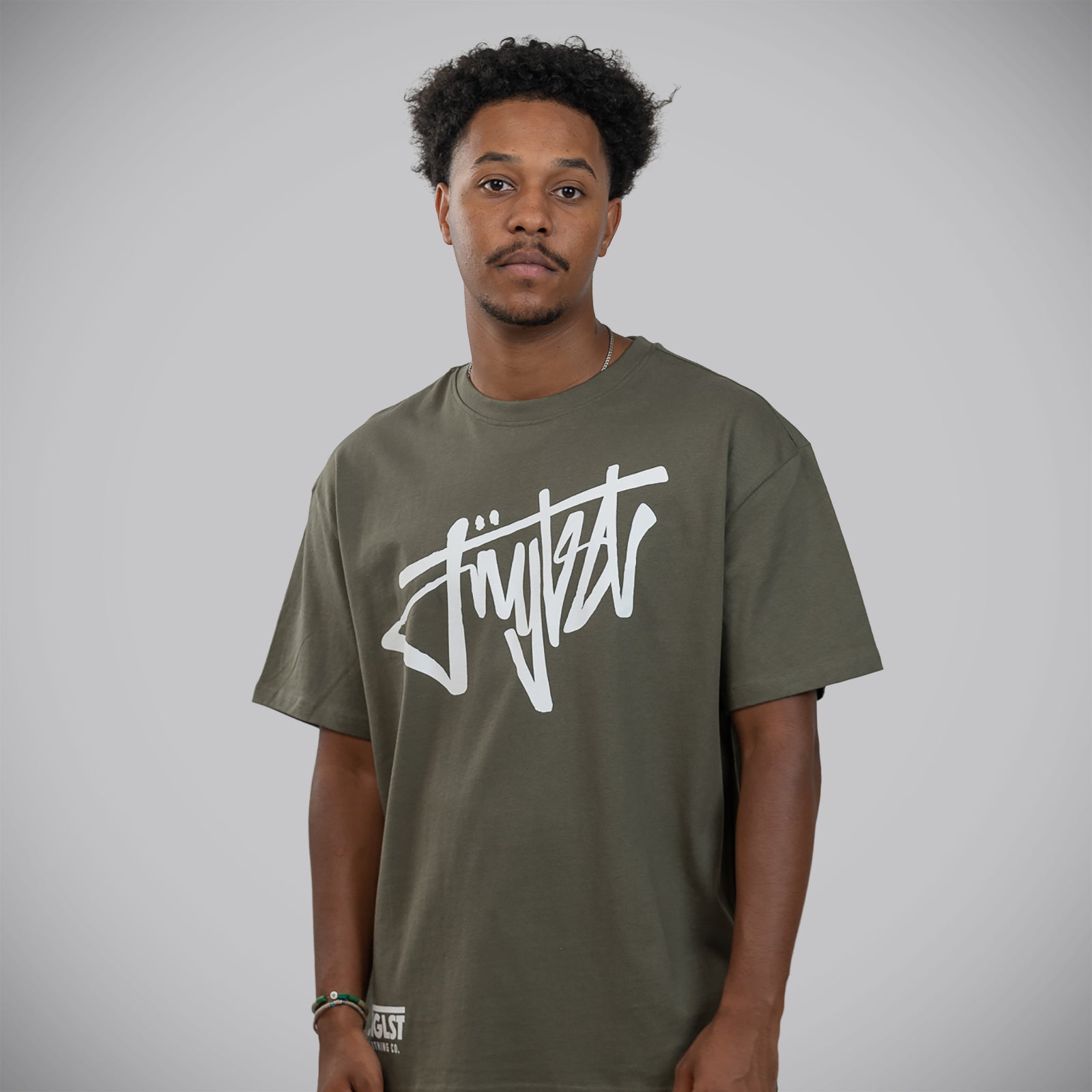Jnglst Clothing khaki vip script tee