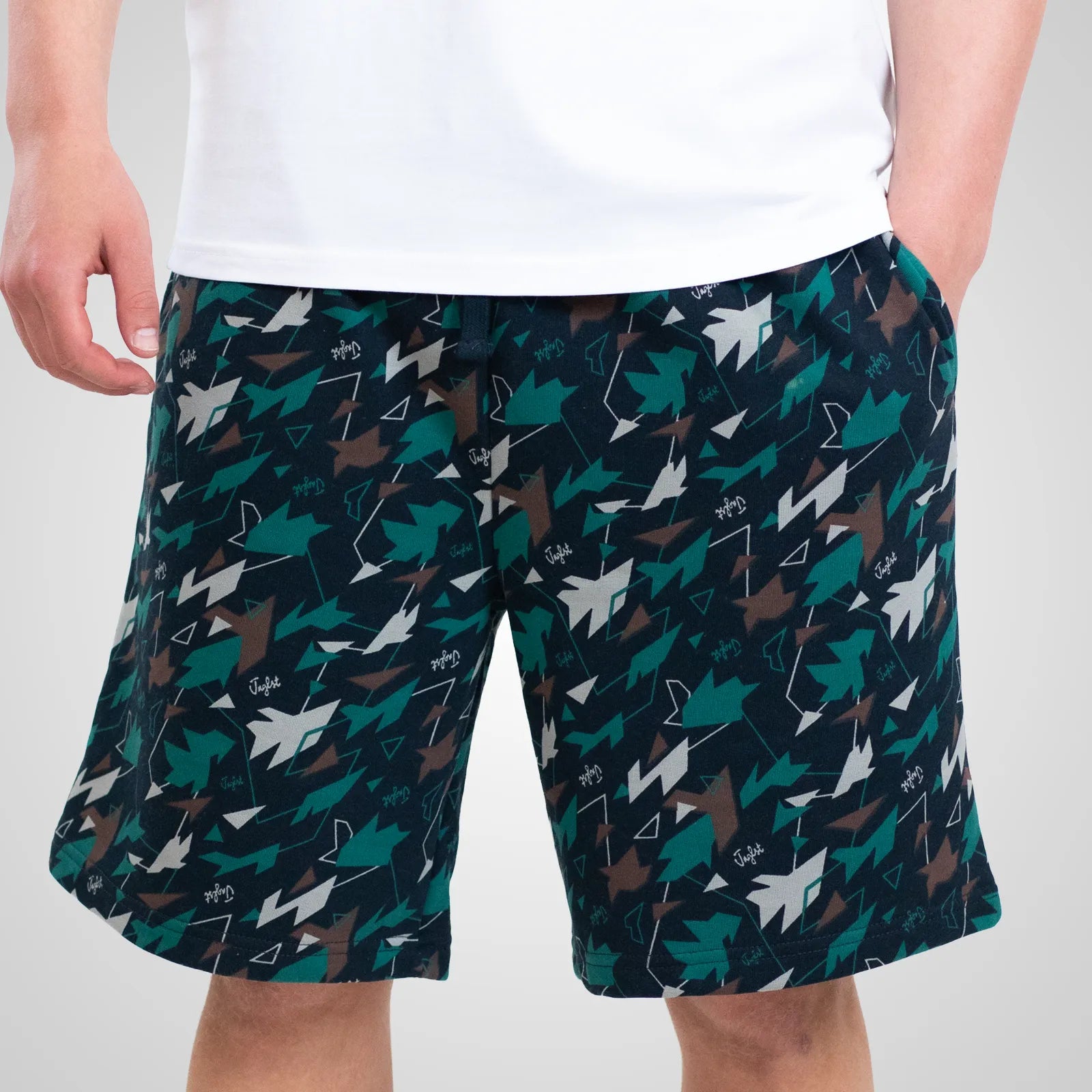 Jnglst Cotton Shorts - Dark Green Camo