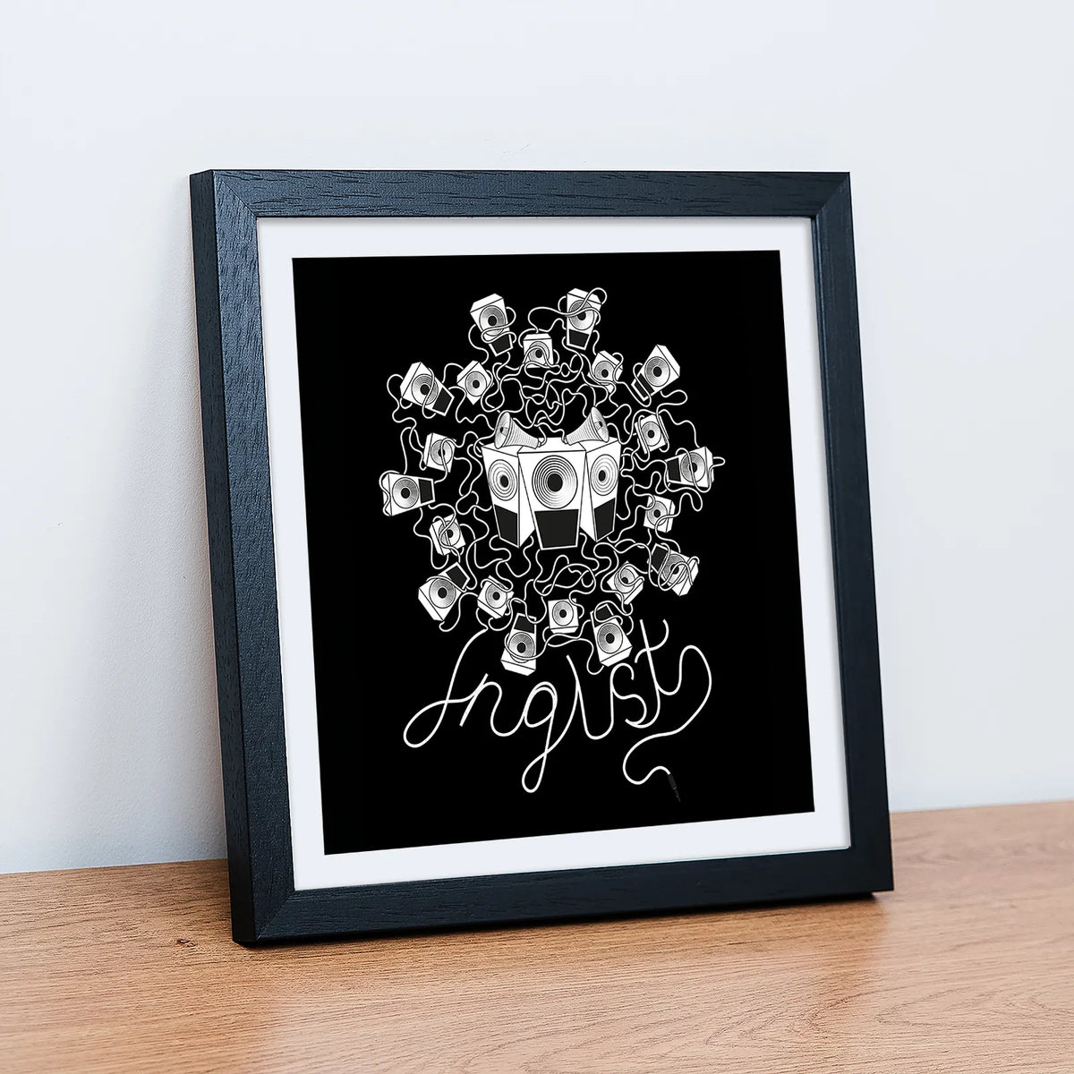 Jnglst Soundsystem Art Black Frame